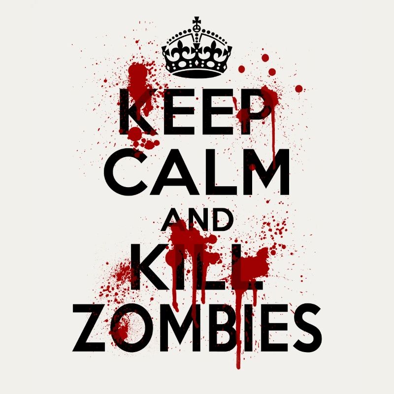 Keep Calm Kill Zombies Kostüm Abweichung Lustig