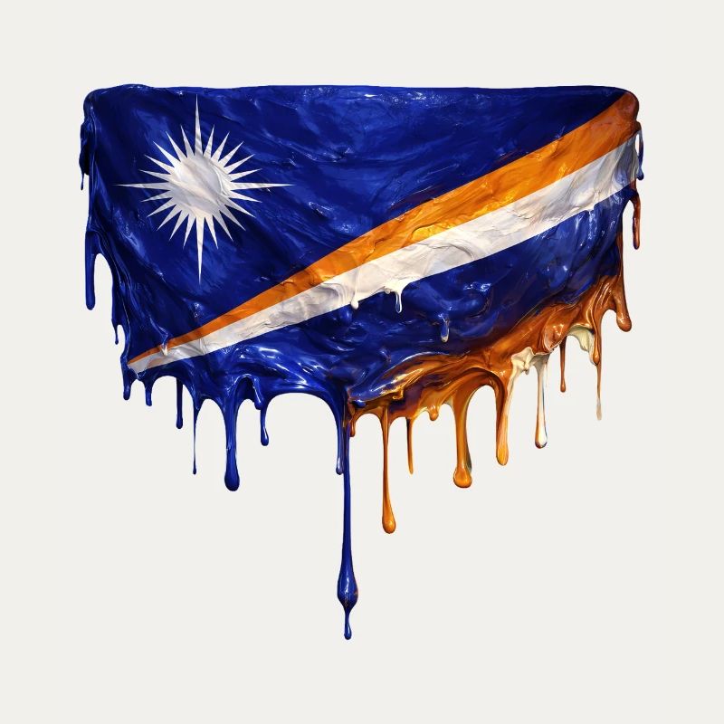 Marshall Islands Dripping Flag