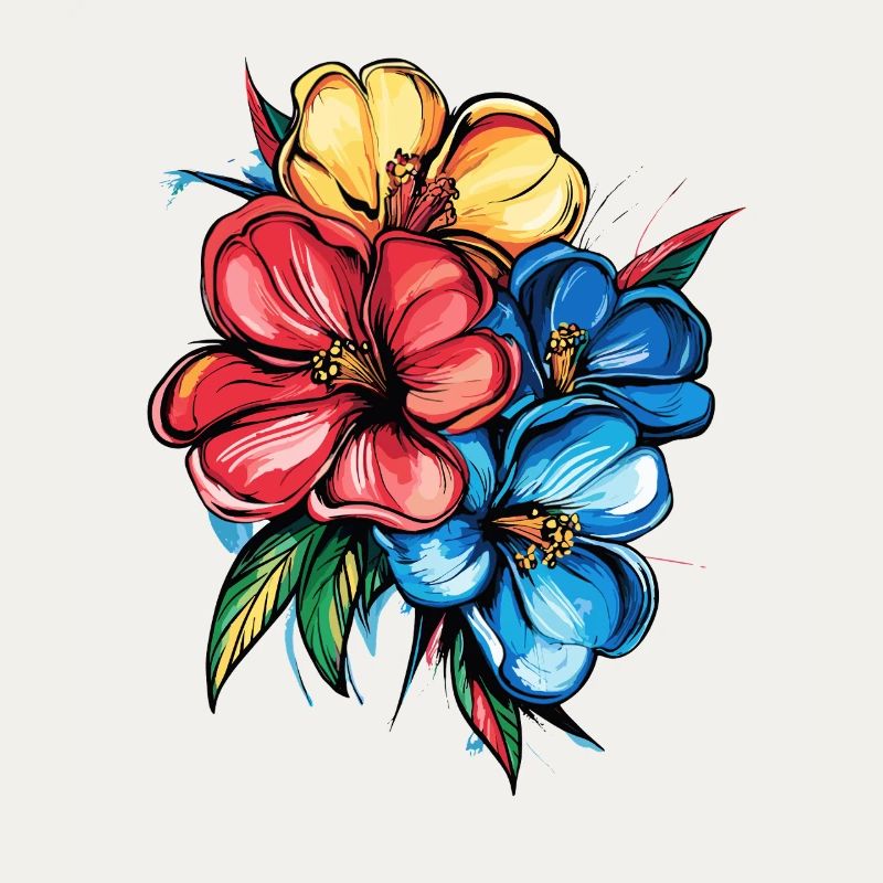 Tropical Hibiscus Explosion