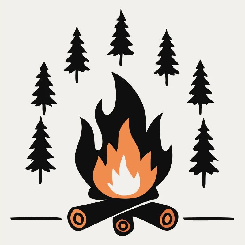 Gemütliches Lagerfeuer Wald