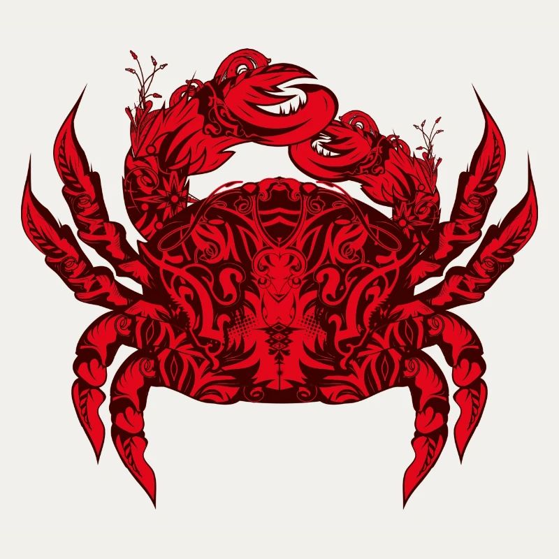 Un crabe royal rouge
