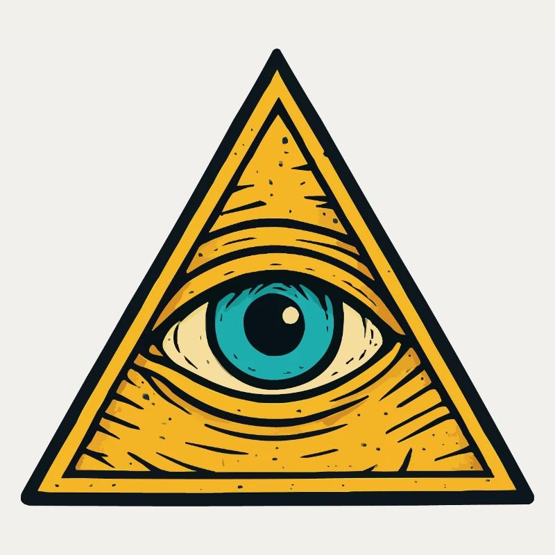 Eye in triangle illustration