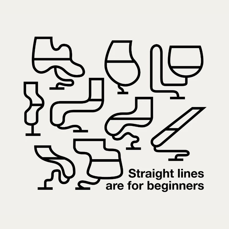 Straight lines are for beginners