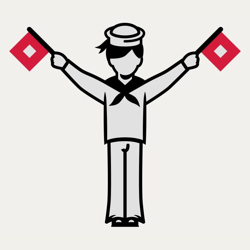 Alphabet U Winker Sailor