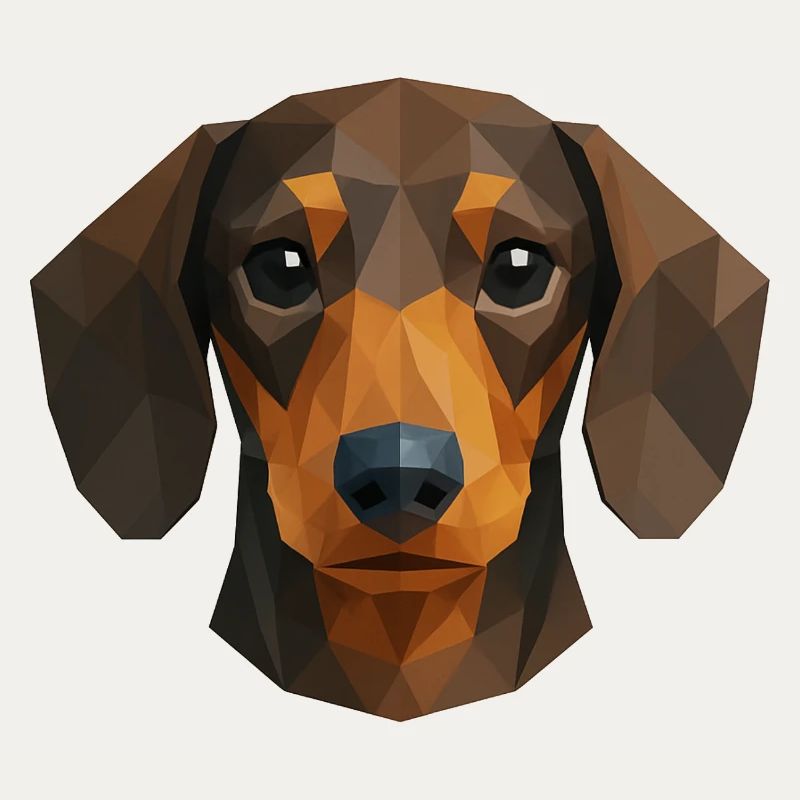 Teckel mignon – Polygon Dog Design