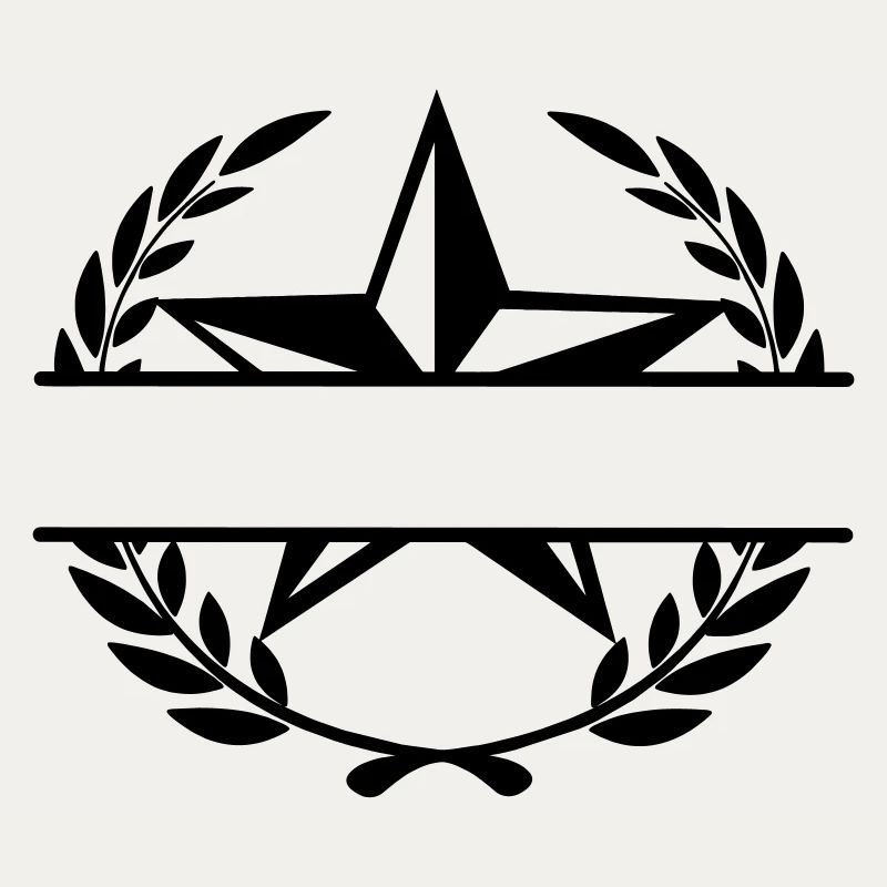 Stern im Lorbeerkranz Monogramm