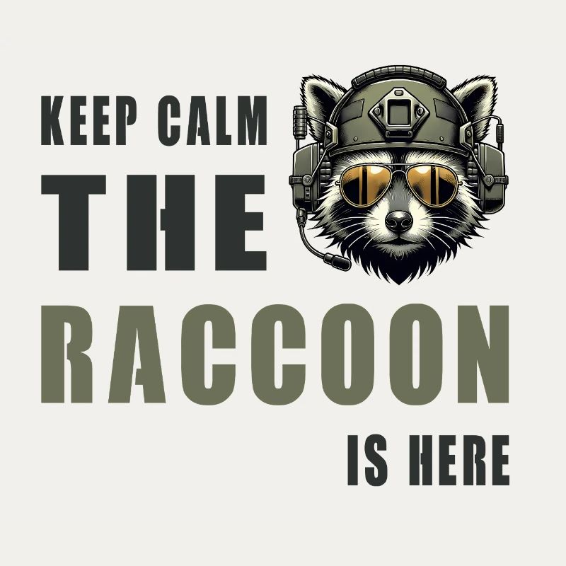 Keep Calm Raccoon Is Here