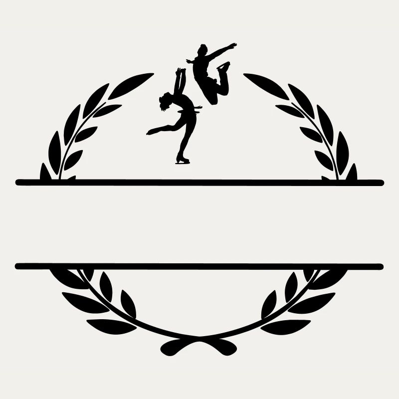 Eistanz oder Eiskunstlauf im Lorbeerkranz