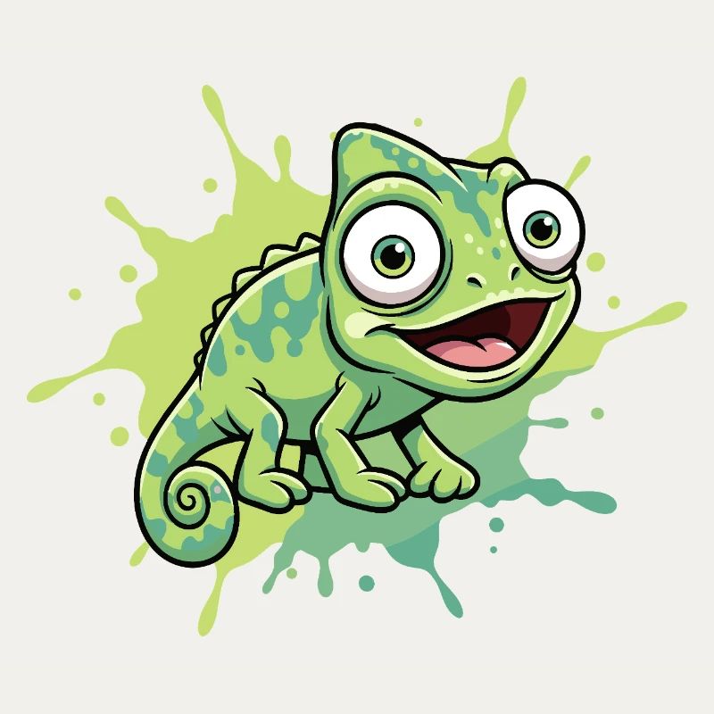 Joyeuse éclaboussure caméléon