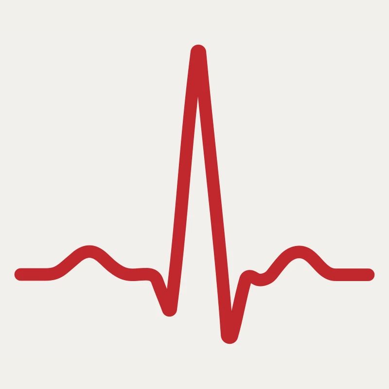 Bold Red Ecg Pulse Line