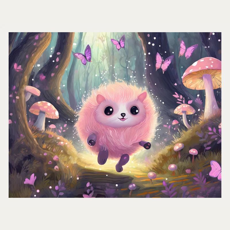 Fluffiges Waldkätzchen im Feenwald