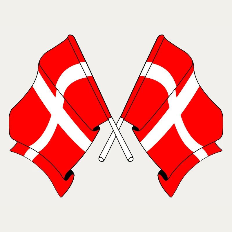 Deux drapeaux Danemark