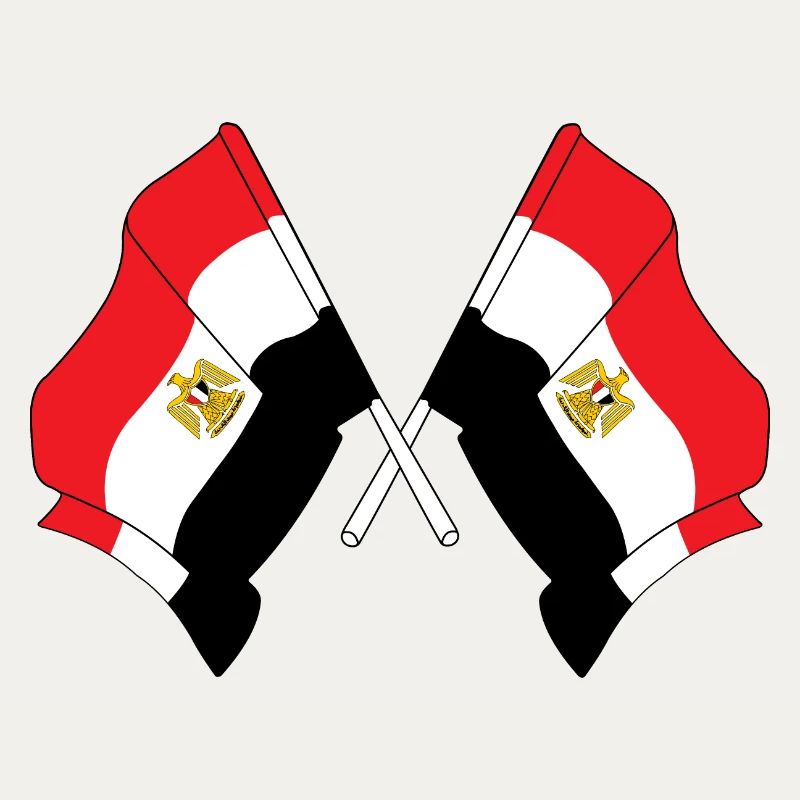 Deux drapeaux Egypte