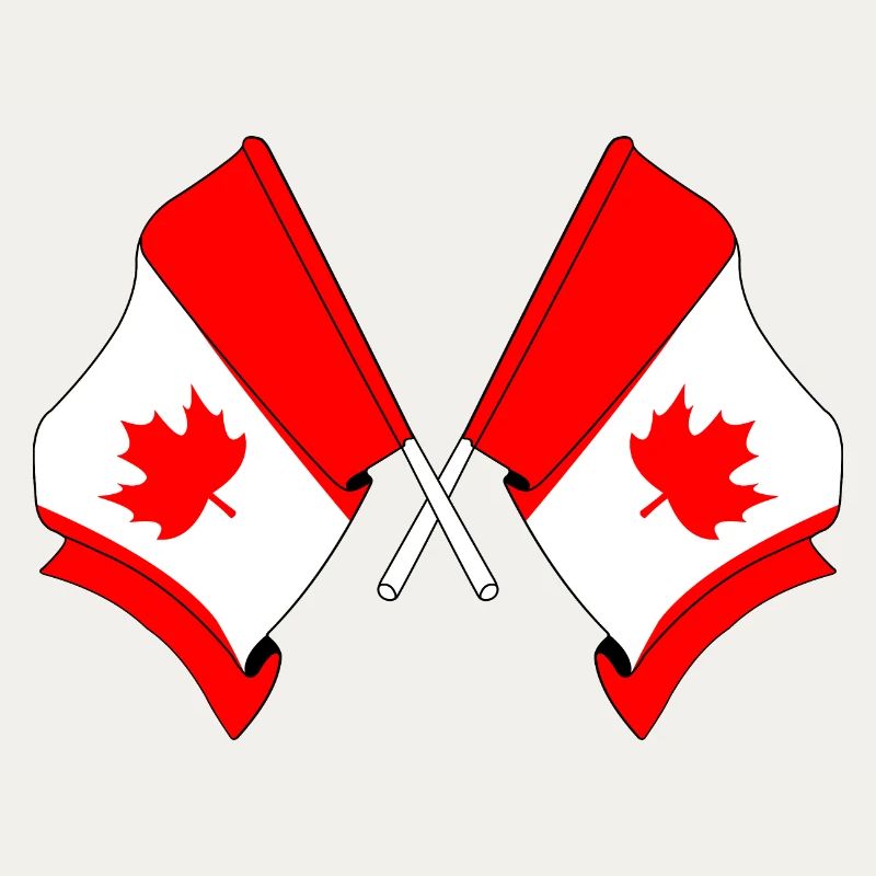 Drapeaux du Canada croisés