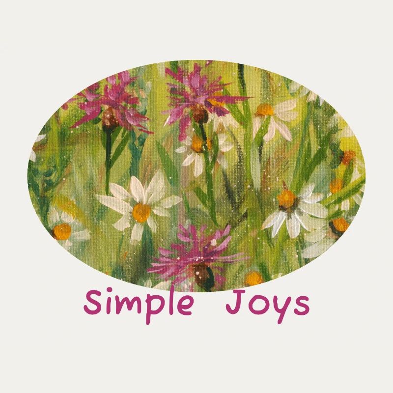 Simple Joys – Wildblumen-Gänseblümchen-Ellipse