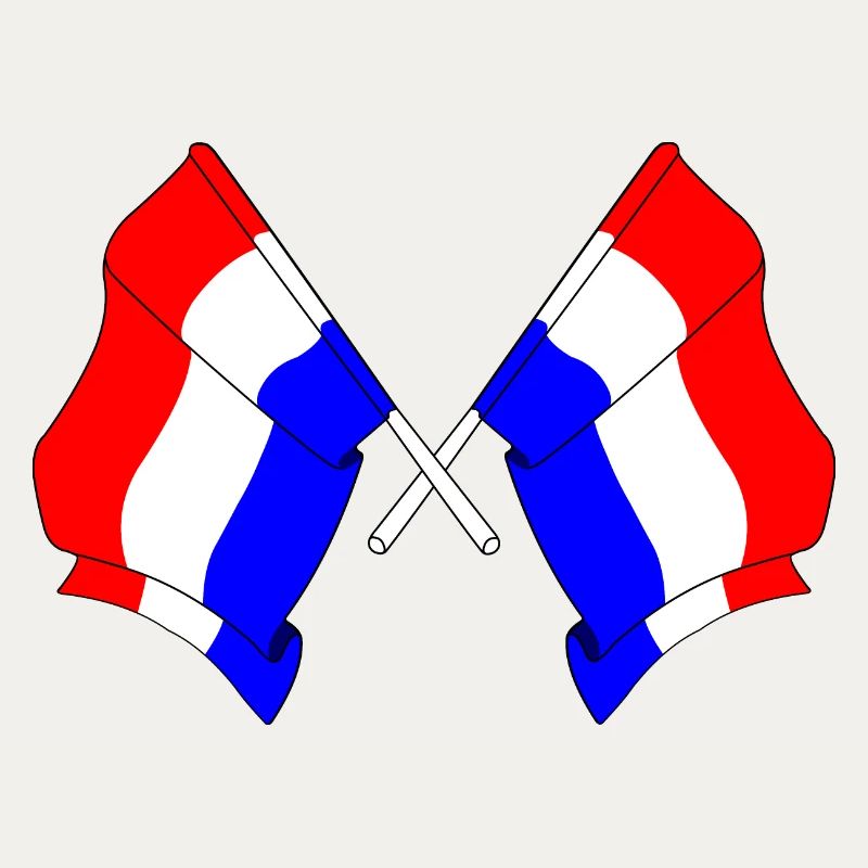 Deux drapeaux Pays-Bas