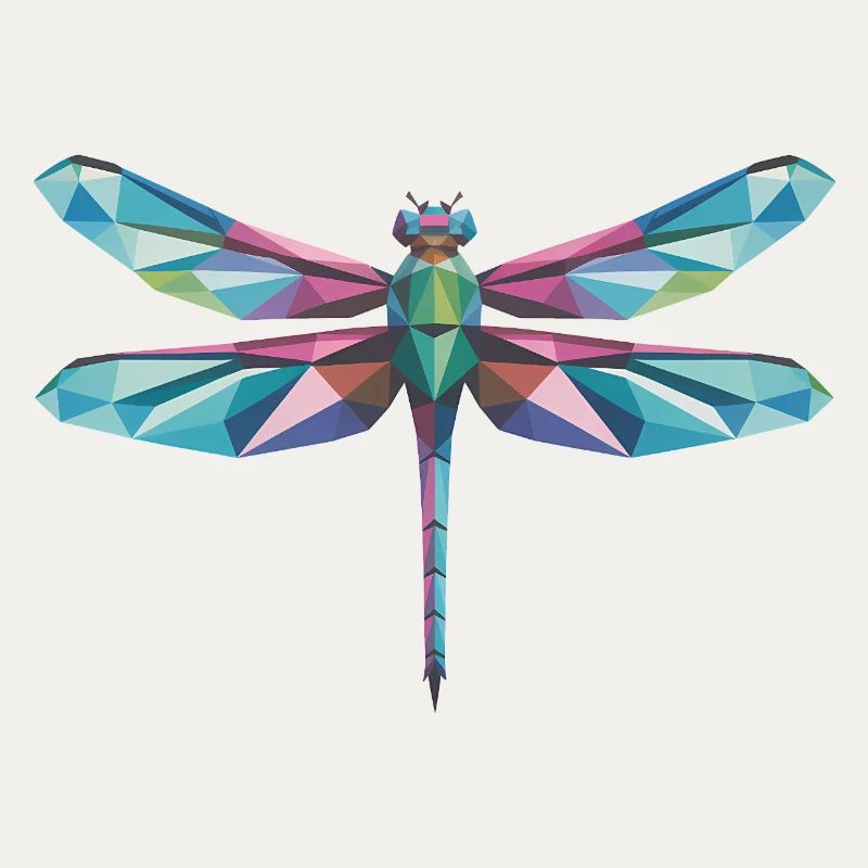 Dragonfly - Cooles Low-Poly-Logo