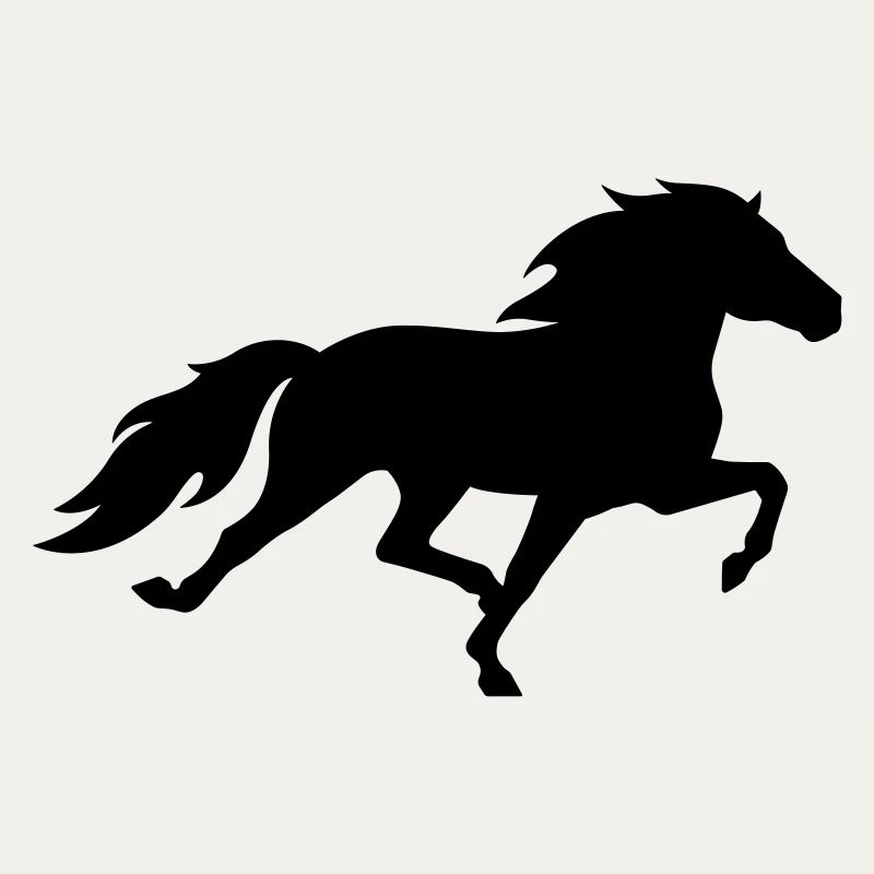 Cheval islandais dans le pass de course