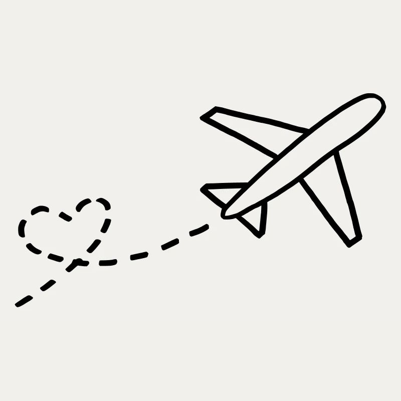 Herz und Flugzeug