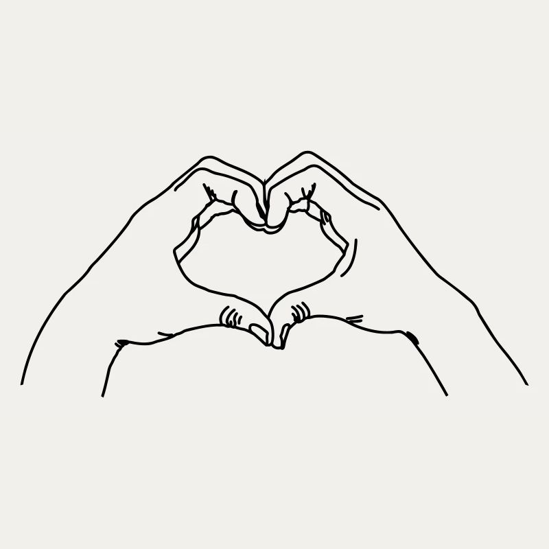 Geste de la main AMOUR