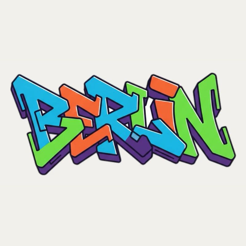 Berliner Straßen Graffiti Farbexplosion