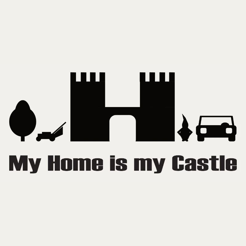 ma maison est mon château. Conception, noir