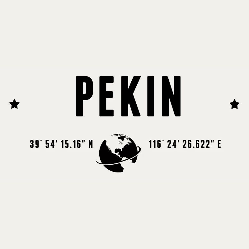 Beijing Stylized Geographical Coordinates