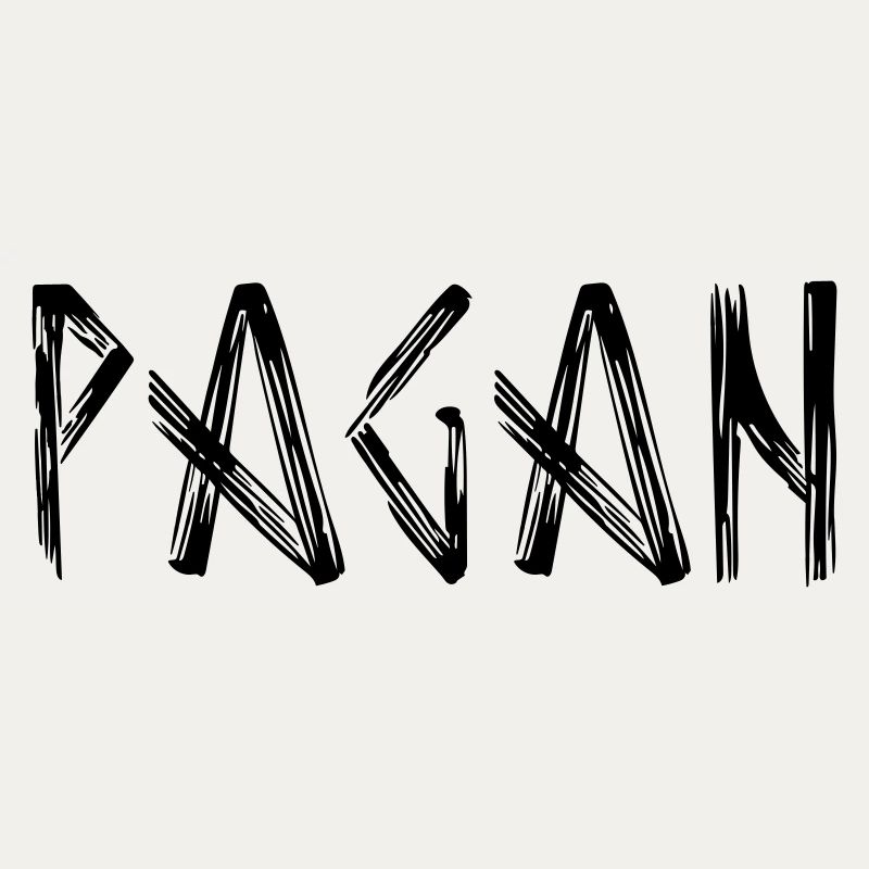Logo de lettrage païen