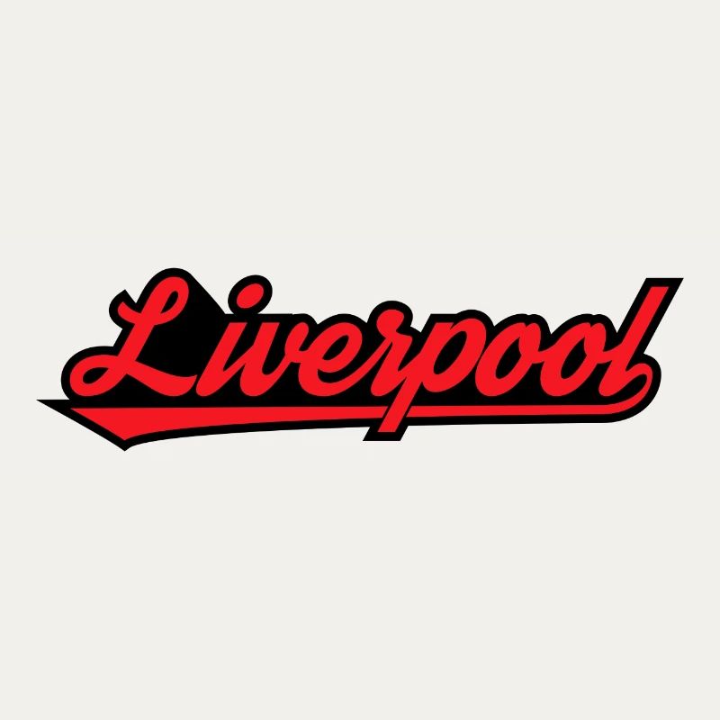 Liverpool Script auf Schwarz