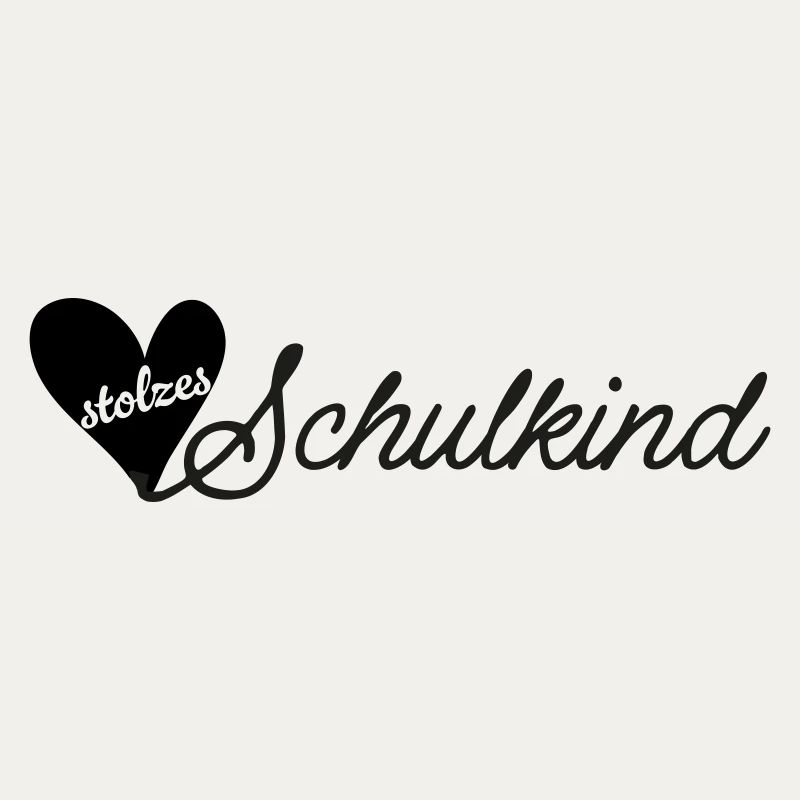 stolzes Schulkind schwarz
