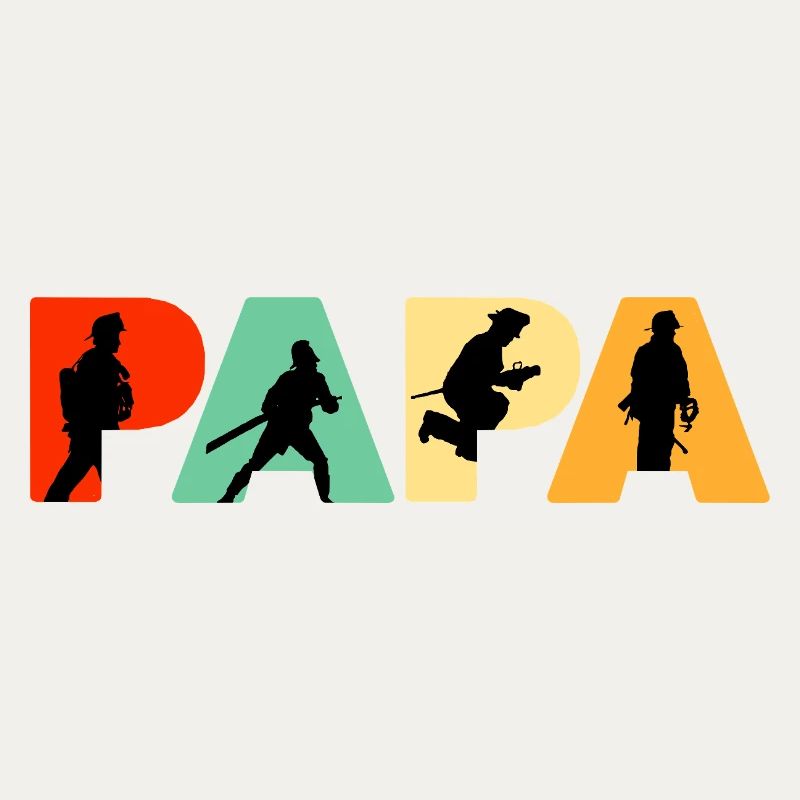 Papa Pompier, Pompier Rétro, Héros Papa