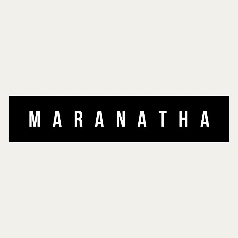 Maranatha Wordmark on Bold Black