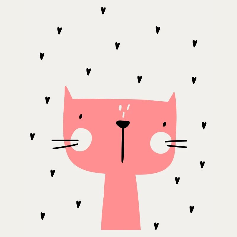 Chat avec des coeurs