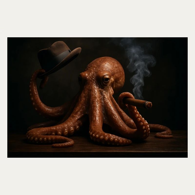 Oktopus Smoking Chic Hut
