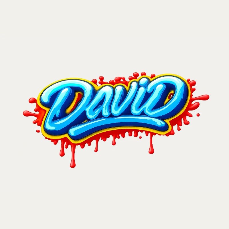 GRAFFITI-NAME DAVID FÜR PERFEKTES GESCHENK DRUCKBAR