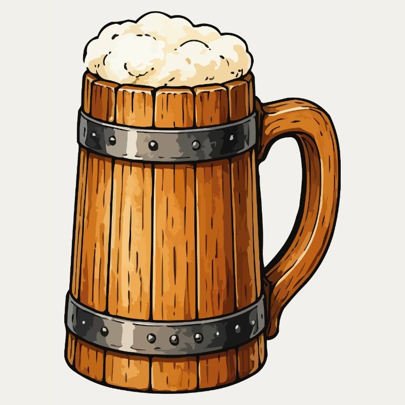 Conception en bois de la chope en tonneau de bière