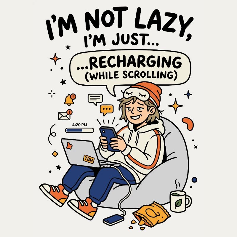 Recharging while scrolling Gen Z