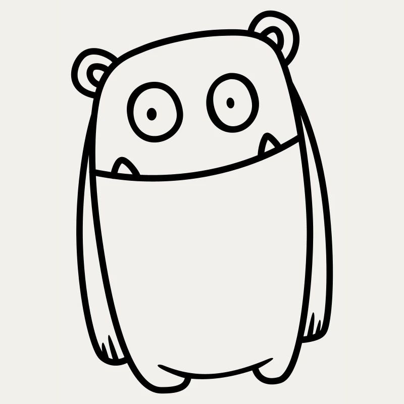 Monster Cheerful - Conception de bande dessinée Kawaii drôle