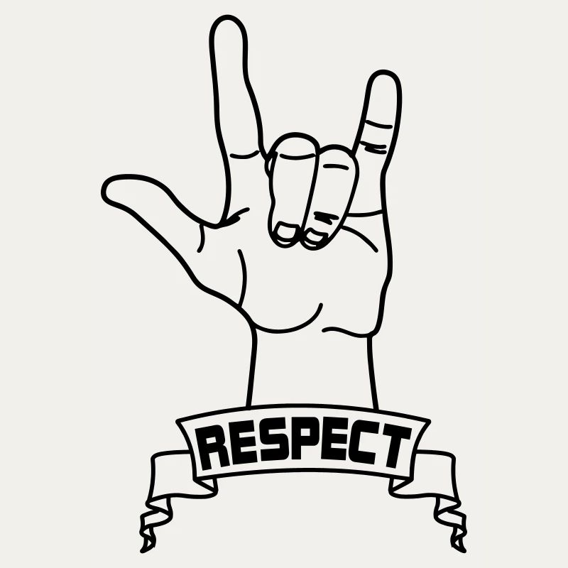 Respect des gestes de la main avec le texte RESPECT