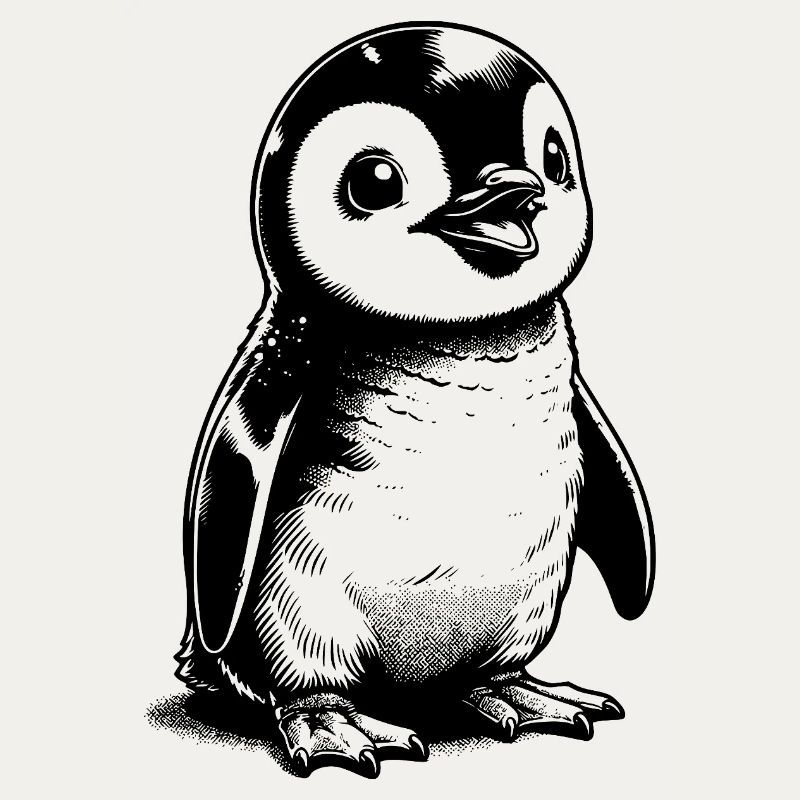 Knuffiger Eisbewohner Baby Pinguin Kinder Style