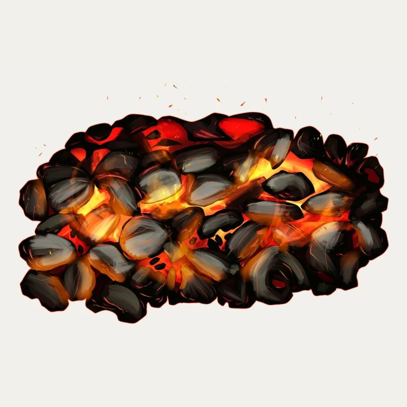 glowing coals