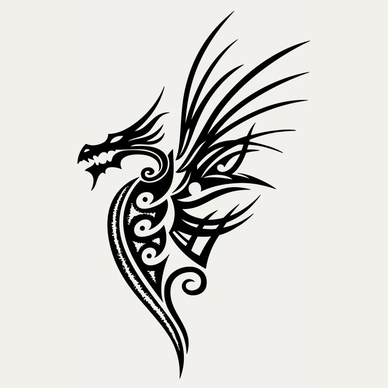 Drache mit großen Flügeln