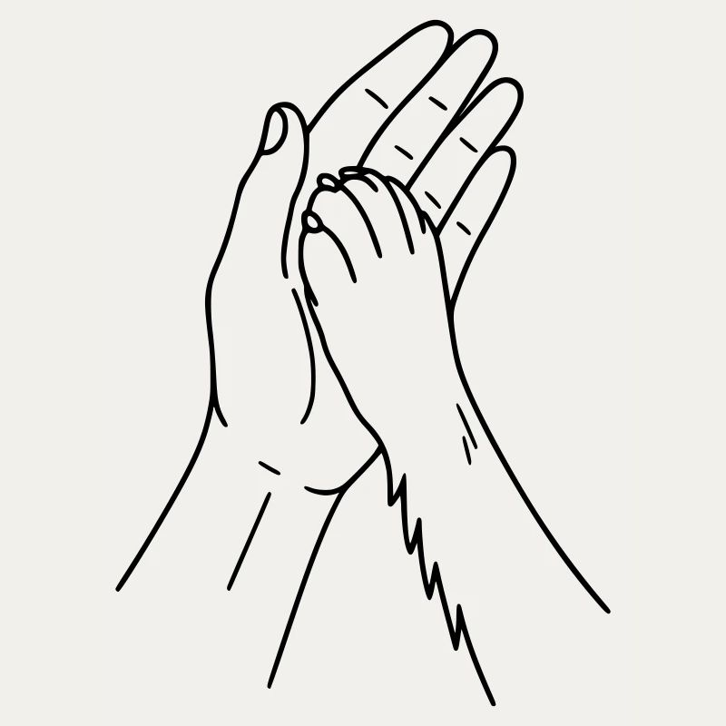 Hundepfote Hand - High Five - Hunde Pfote Hund 