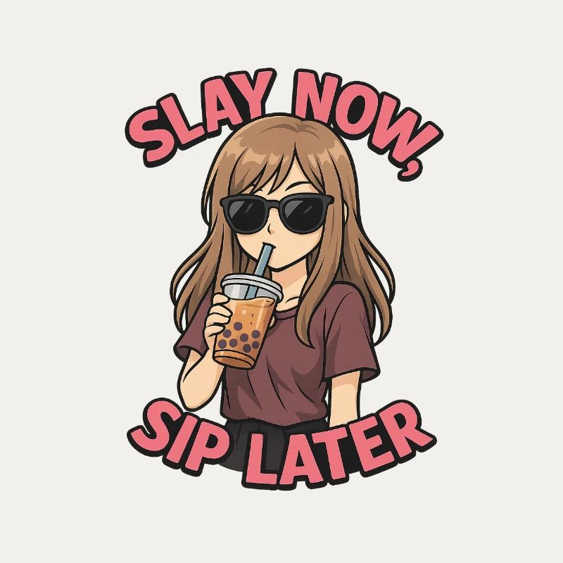 Slay now, sip later - Bubbletea und Anime Style
