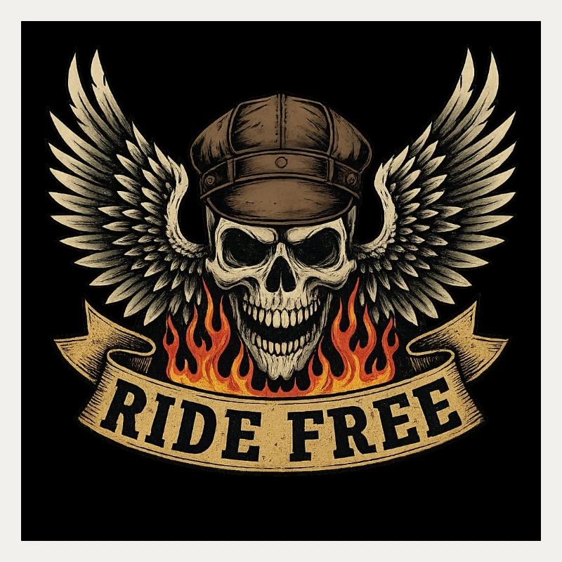 Conception de crâne de motard