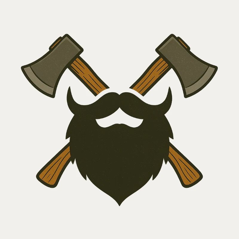 Holzfäller Bart und Äxte – Lumberjack Design