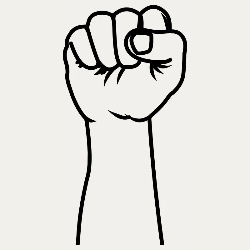 Fist held up power symbol