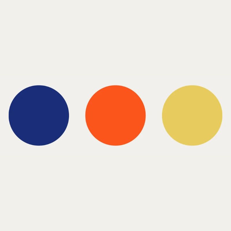Trio de couleurs Minimal Circles