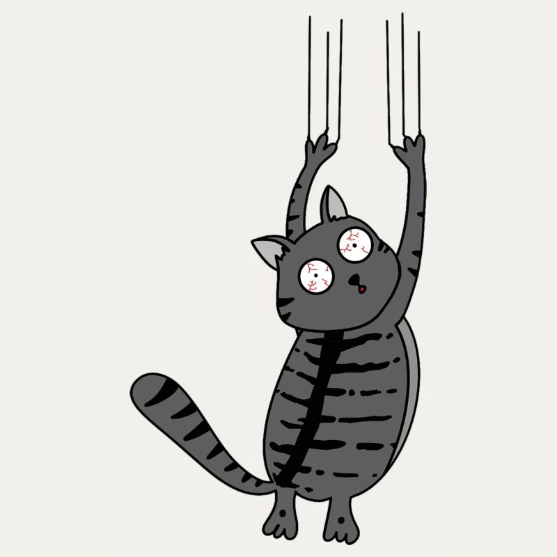 Panic Cat Striped Version