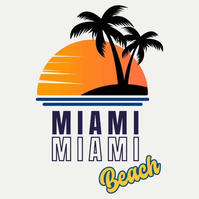 Plage du coucher de soleil de Miami